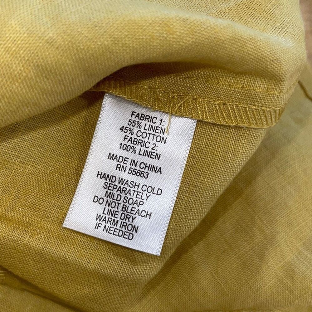Joie NWT Women Top Shirt Blouse Linen Cotton Contrast Gauze Lagenlook Plus Sz 2X - Picture 6 of 8